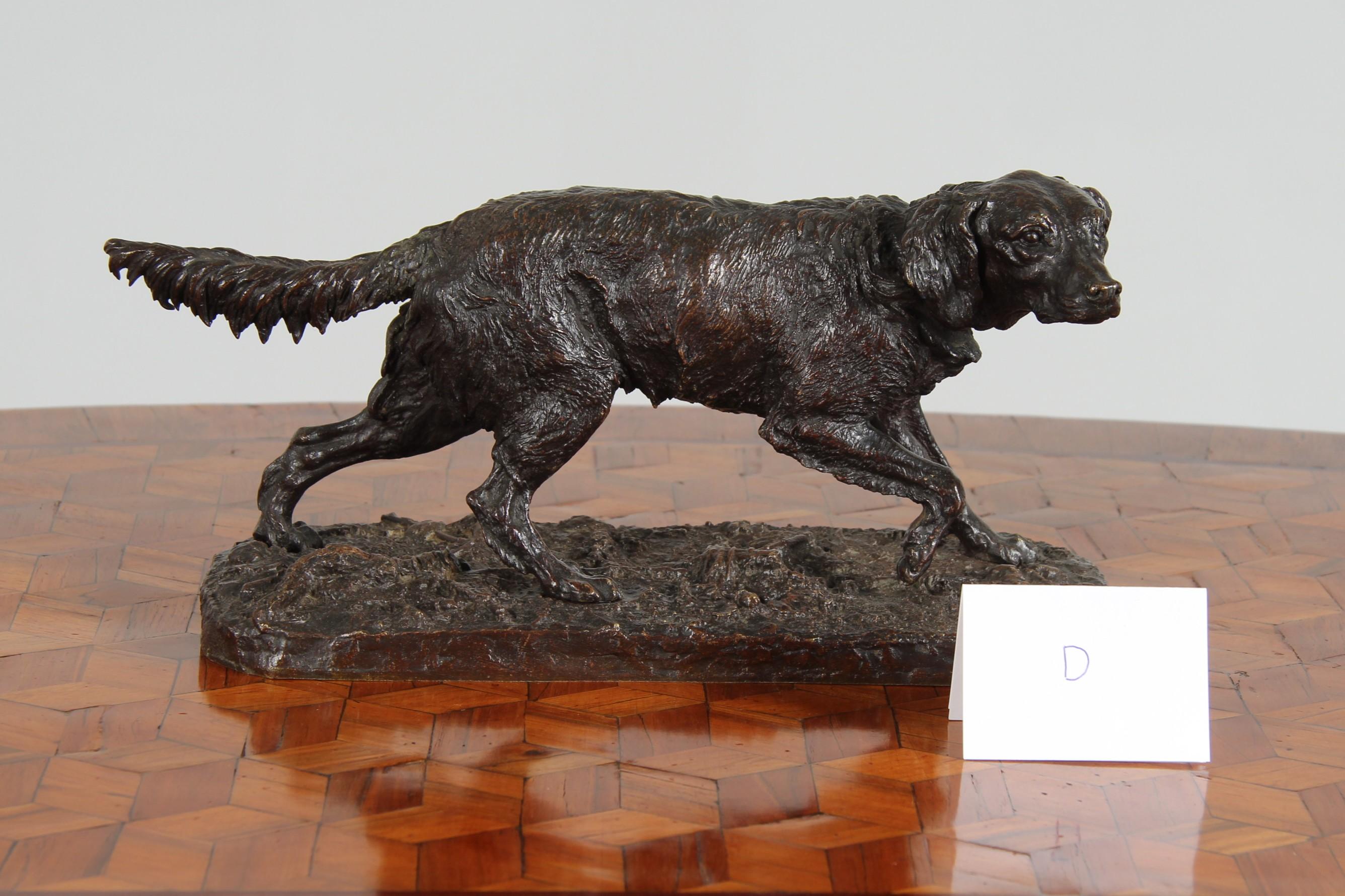 Cane in bronzo francese della fine del XIX secolo, Pierre-Jules Mène, 1870 circa in vendita 2