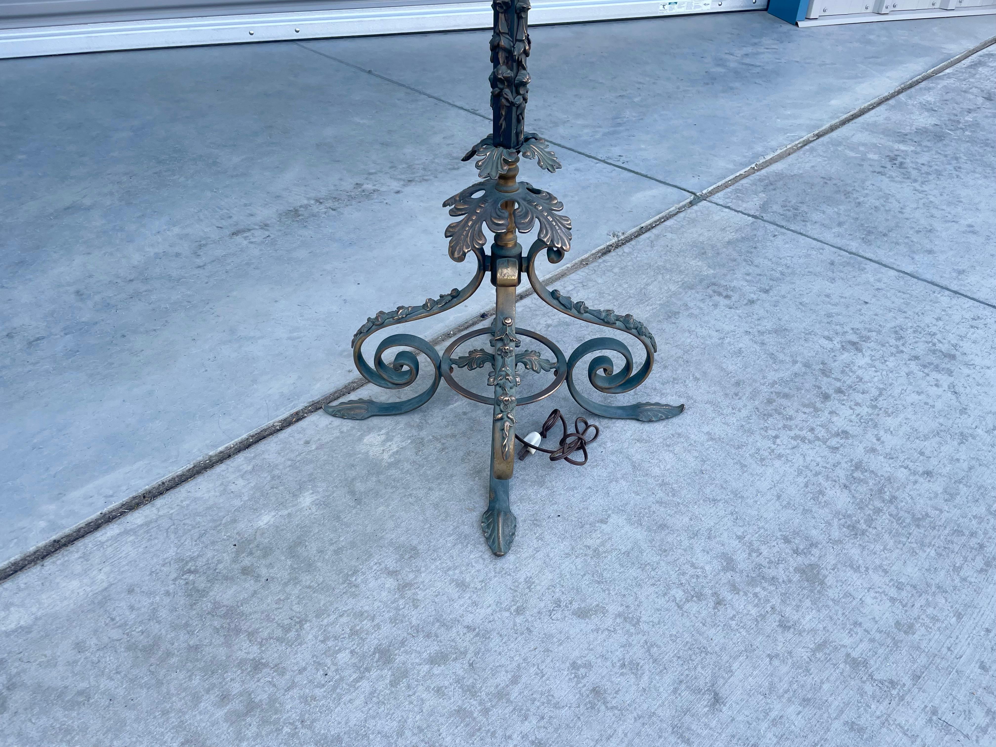 Late 19th Century French Bronze Floor Lamp For Sale 1