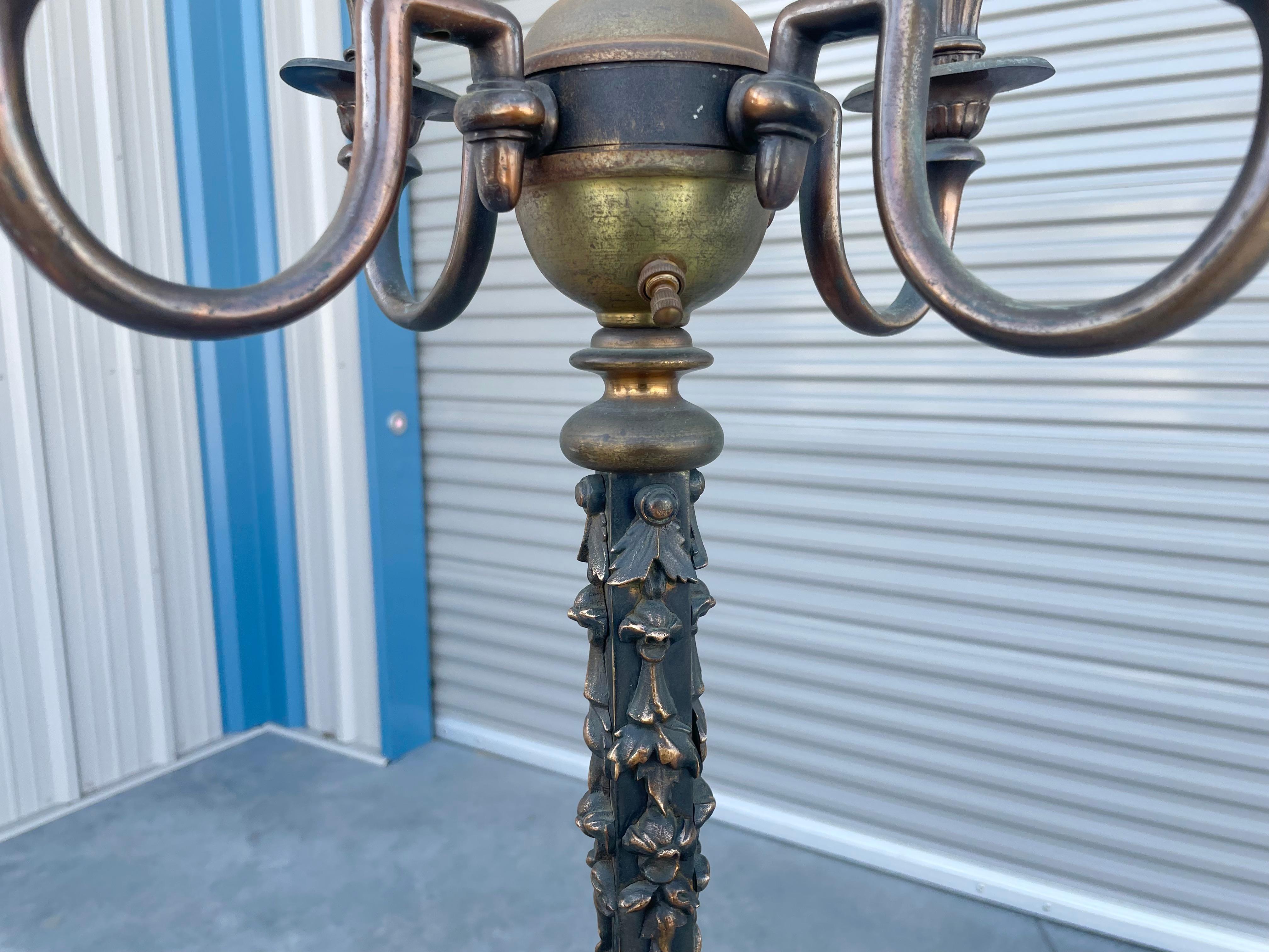 Late 19th Century French Bronze Floor Lamp For Sale 3