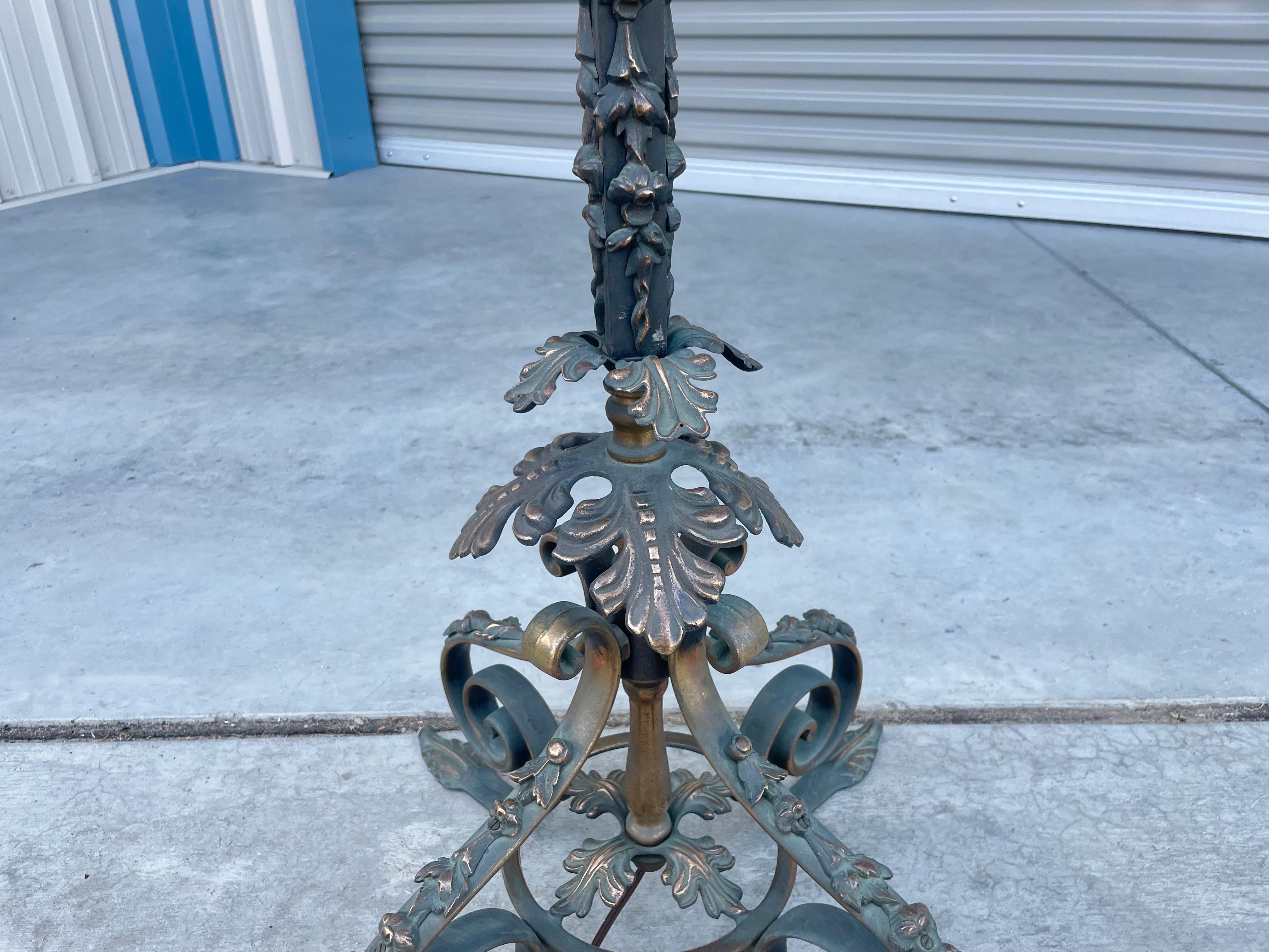 Late 19th Century French Bronze Floor Lamp For Sale 4