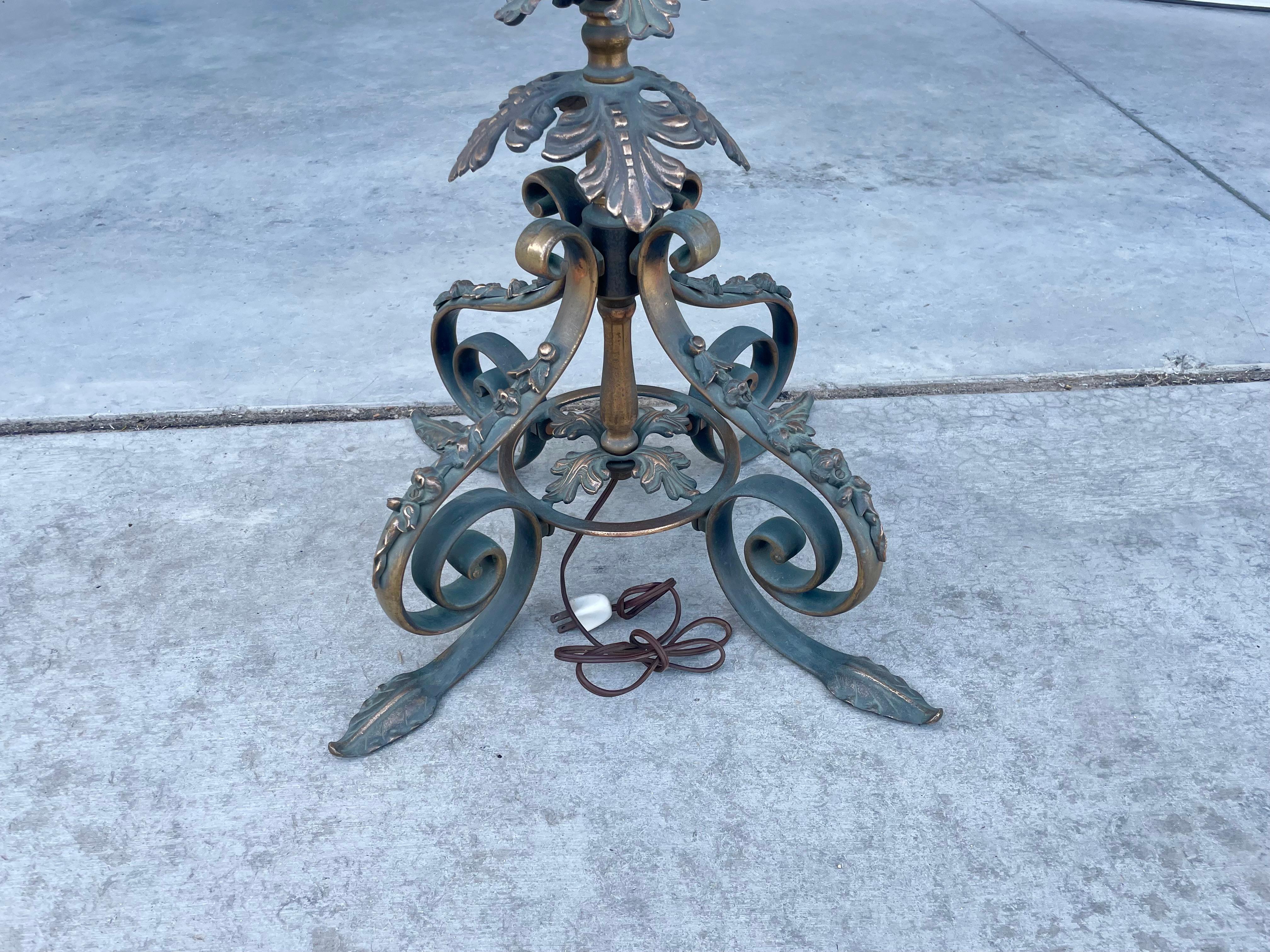 Late 19th Century French Bronze Floor Lamp For Sale 5