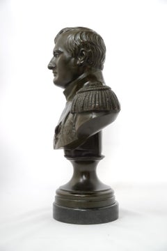 Busto di Napoleone in bronzo francese della fine del XIX secolo di Jean Bulio