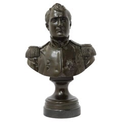 Late 19th Century French Bronze Napoleon Bust by Jean Bulio