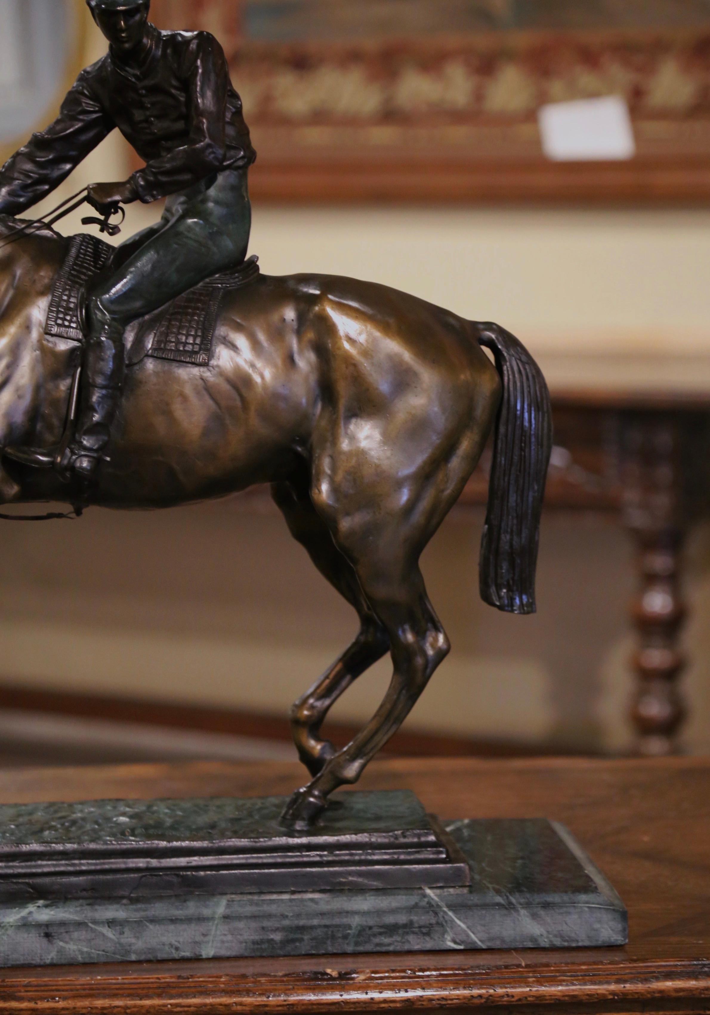 Französische Bronzeskulptur „Le Grand Jockey“ aus dem späten 19. Jahrhundert, signiert I. Bonheur im Angebot 2