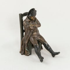 Late 19th Century French Bronze Sculpture of Seated Napoleon in Relaxed Pose