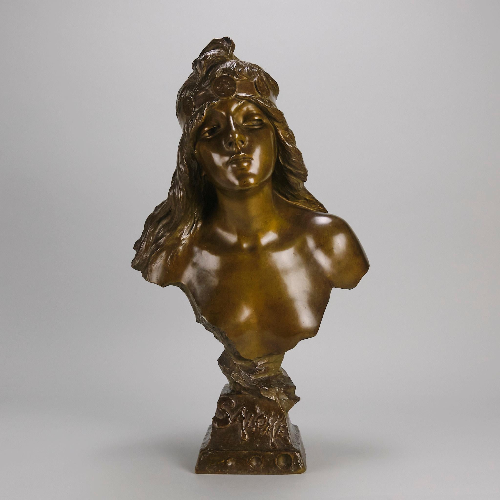 Art nouveau Sculpture en bronze française de la fin du XIXe siècle 