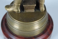 Scultura in bronzo francese della fine del XIX secolo, firmata Eutrope Bouret, Sortie D'École