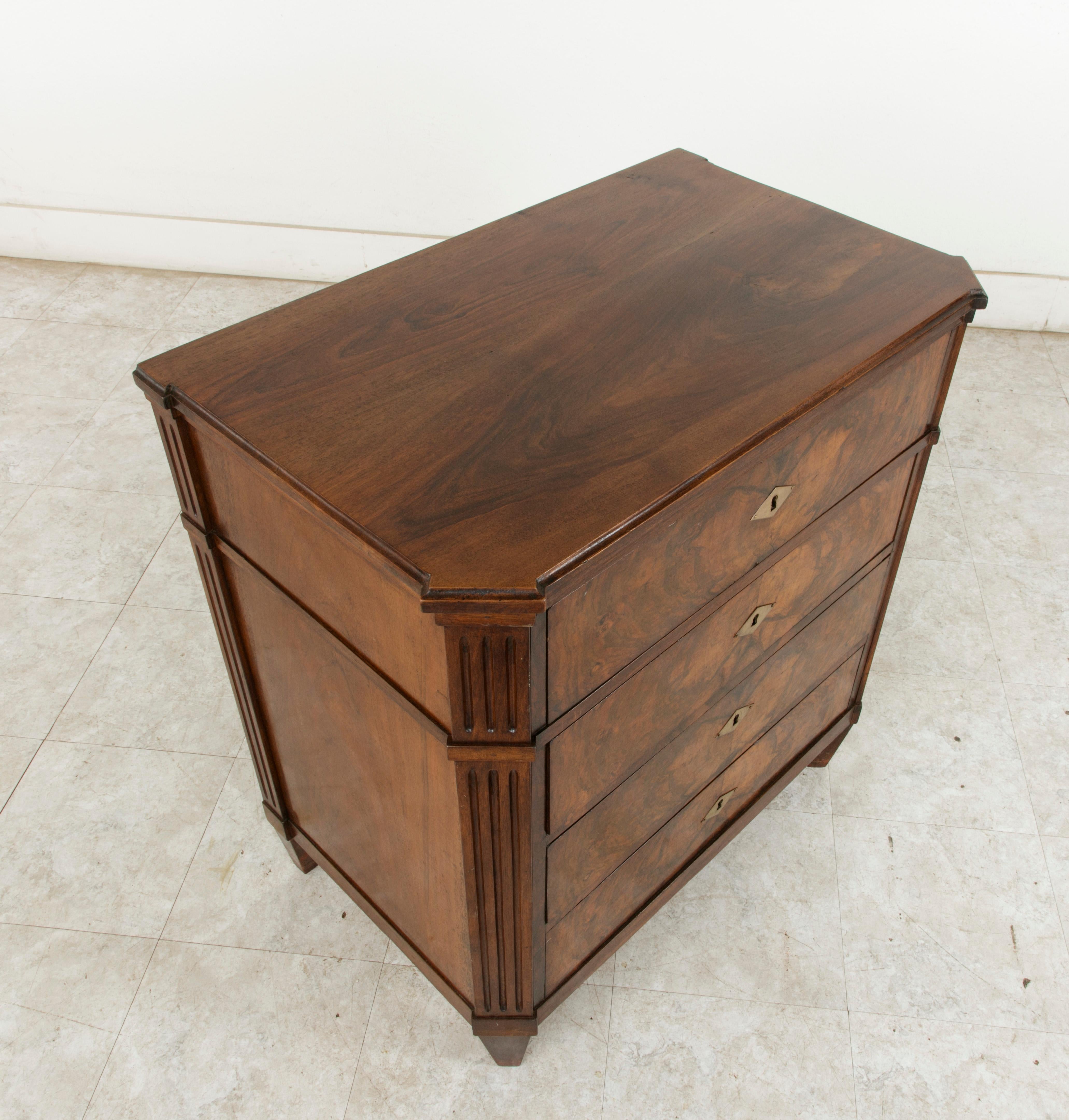Late 19th Century French Burl Walnut Commode, Chest, or Nightstand 2