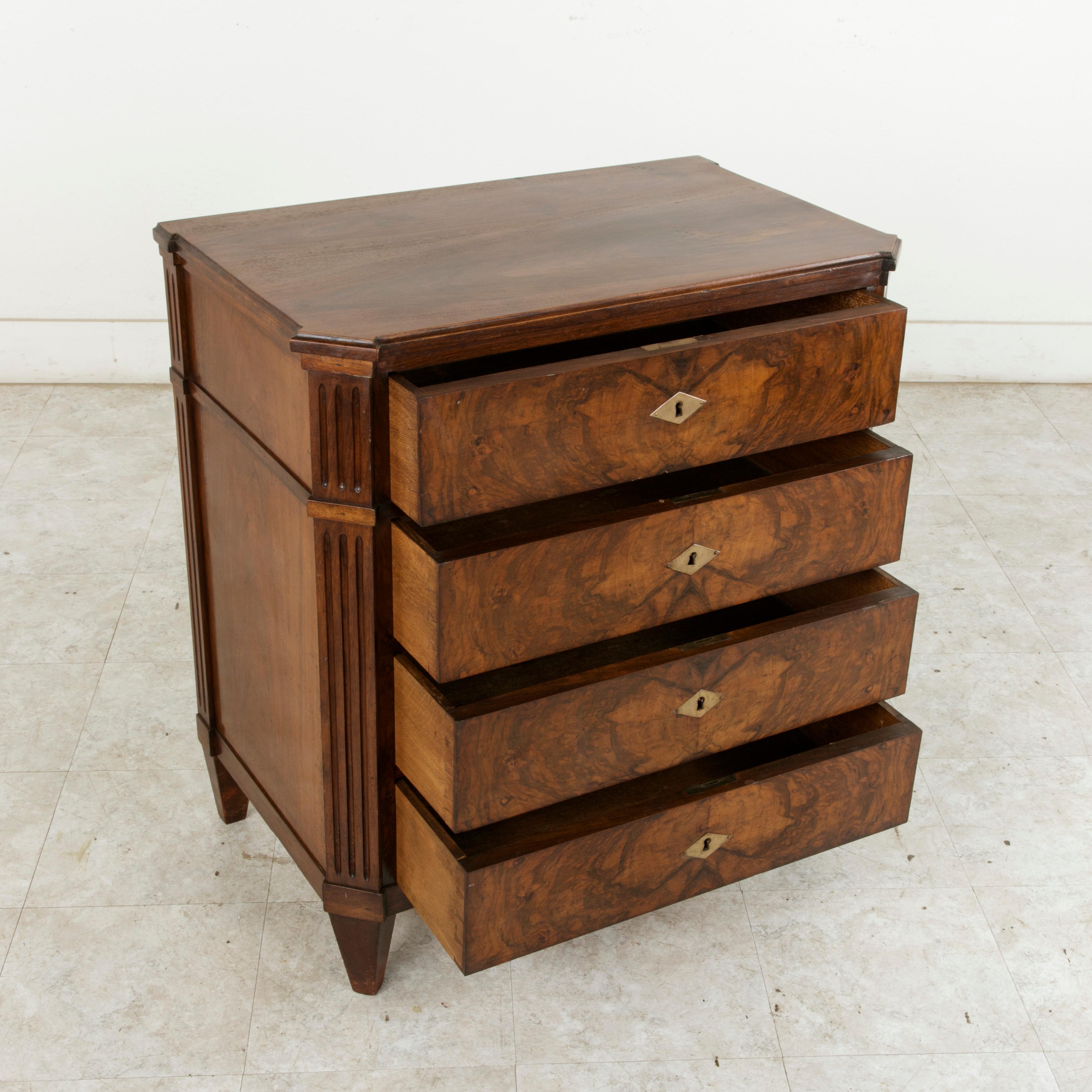 Late 19th Century French Burl Walnut Commode, Chest, or Nightstand 3
