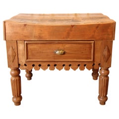 Late 19th Century French Butcher Block