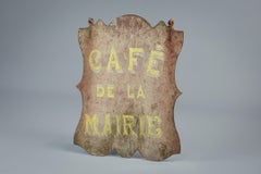 Late 19th Century French Cafe de la Mairie Sign