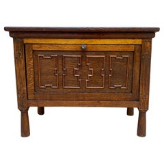 Ende des 19. Jahrhunderts Französisch geschnitzt OAK Coffer