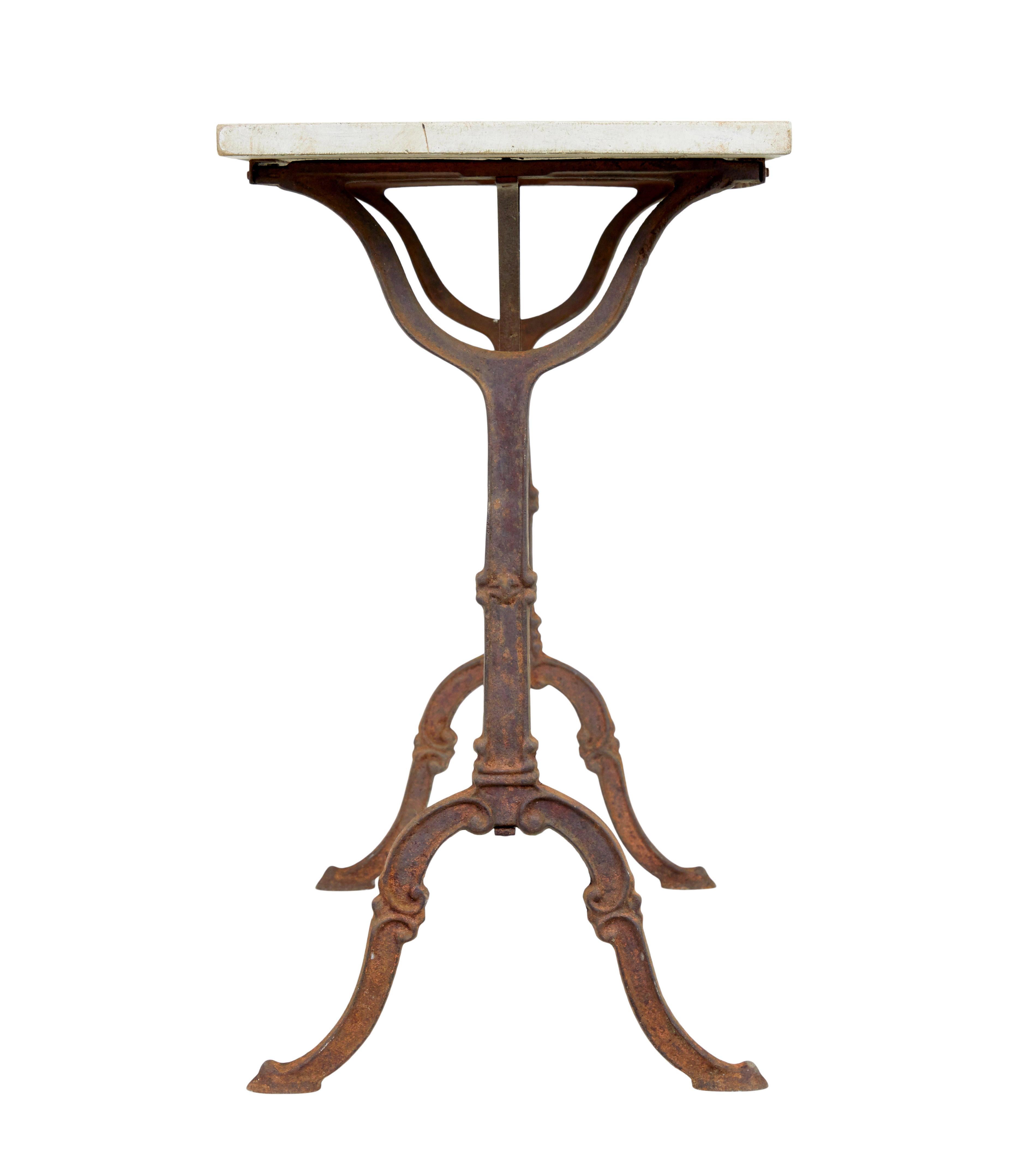 Table d'appoint en fonte française de la fin du XIXe siècle Bon état - En vente à Debenham, Suffolk