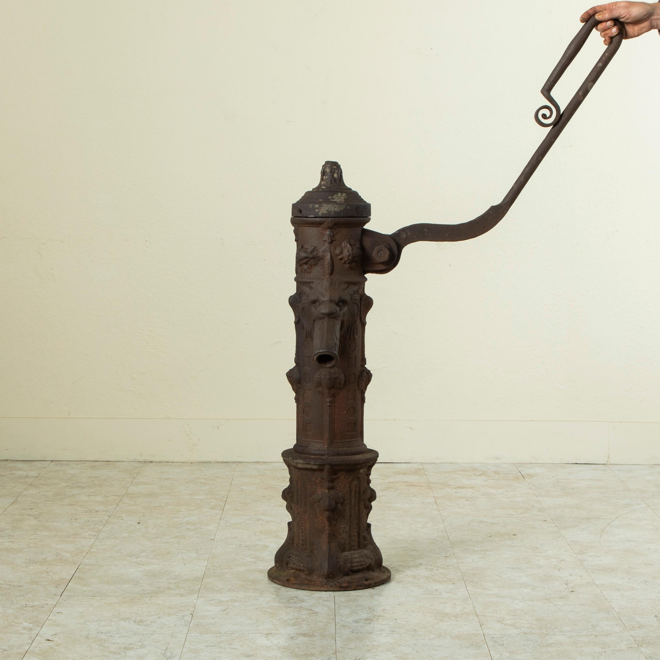 Late 19th Century French Cast Iron Village Pump or Fountain 12