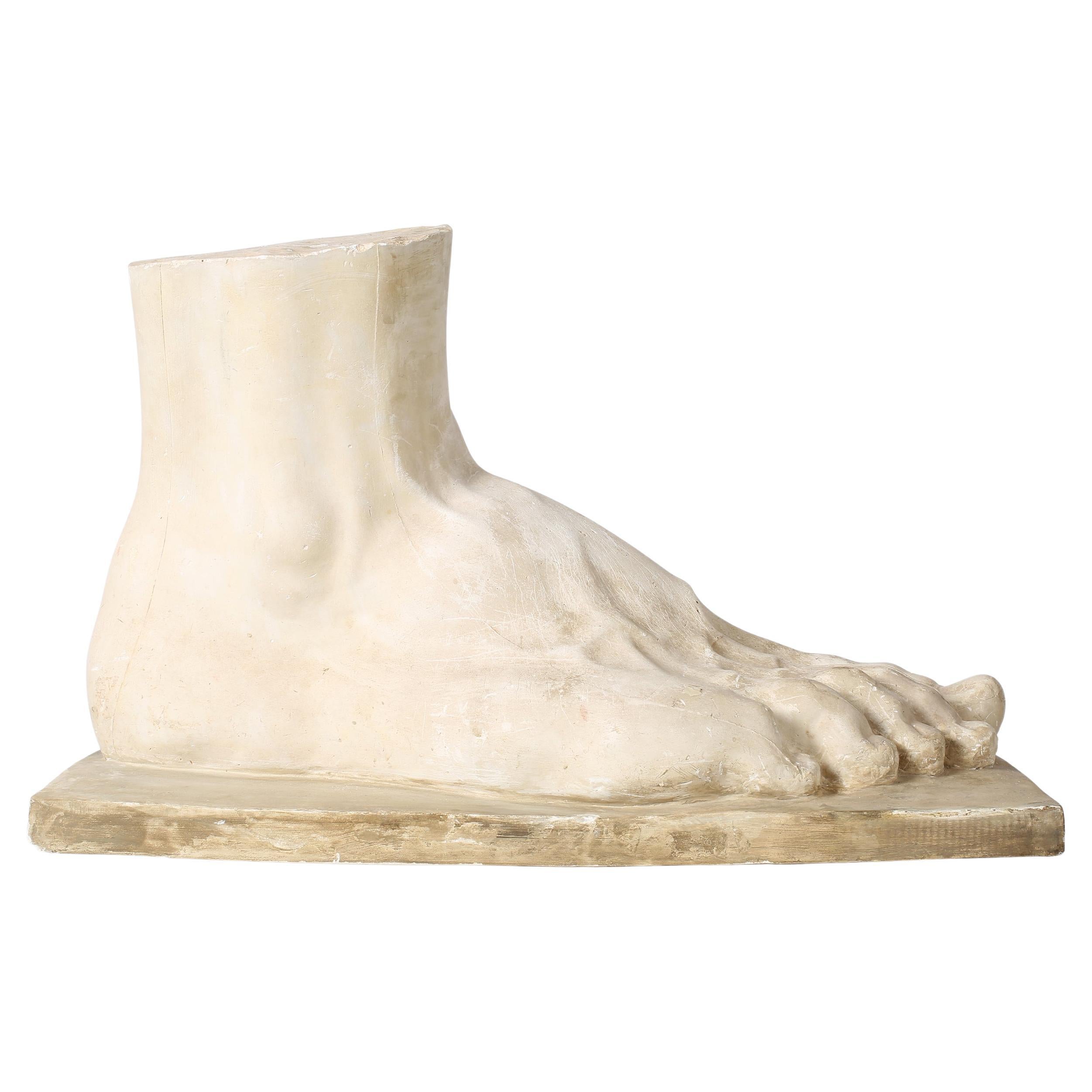 Late 19th Century French Classical Plaster Foot