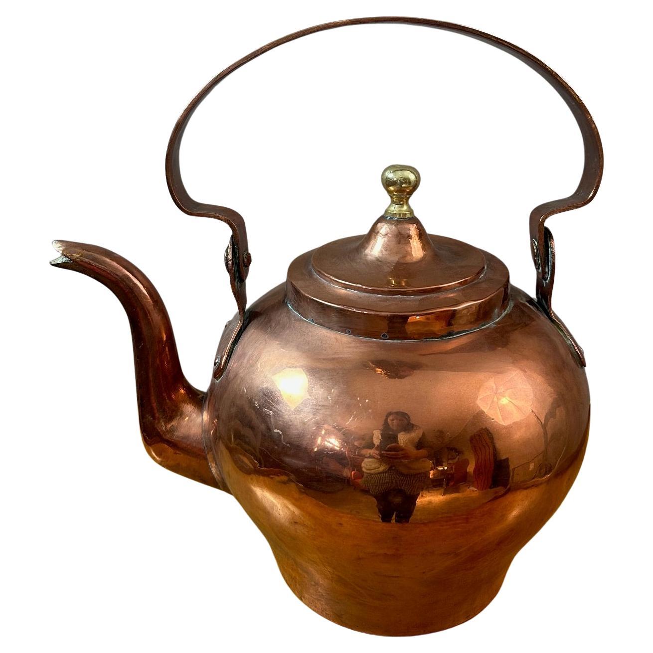 Late 19th century French Copper Kettle, 1890s