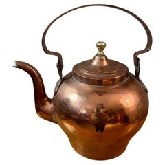 Tetera francesa de cobre de finales del siglo XIX, década de 1890