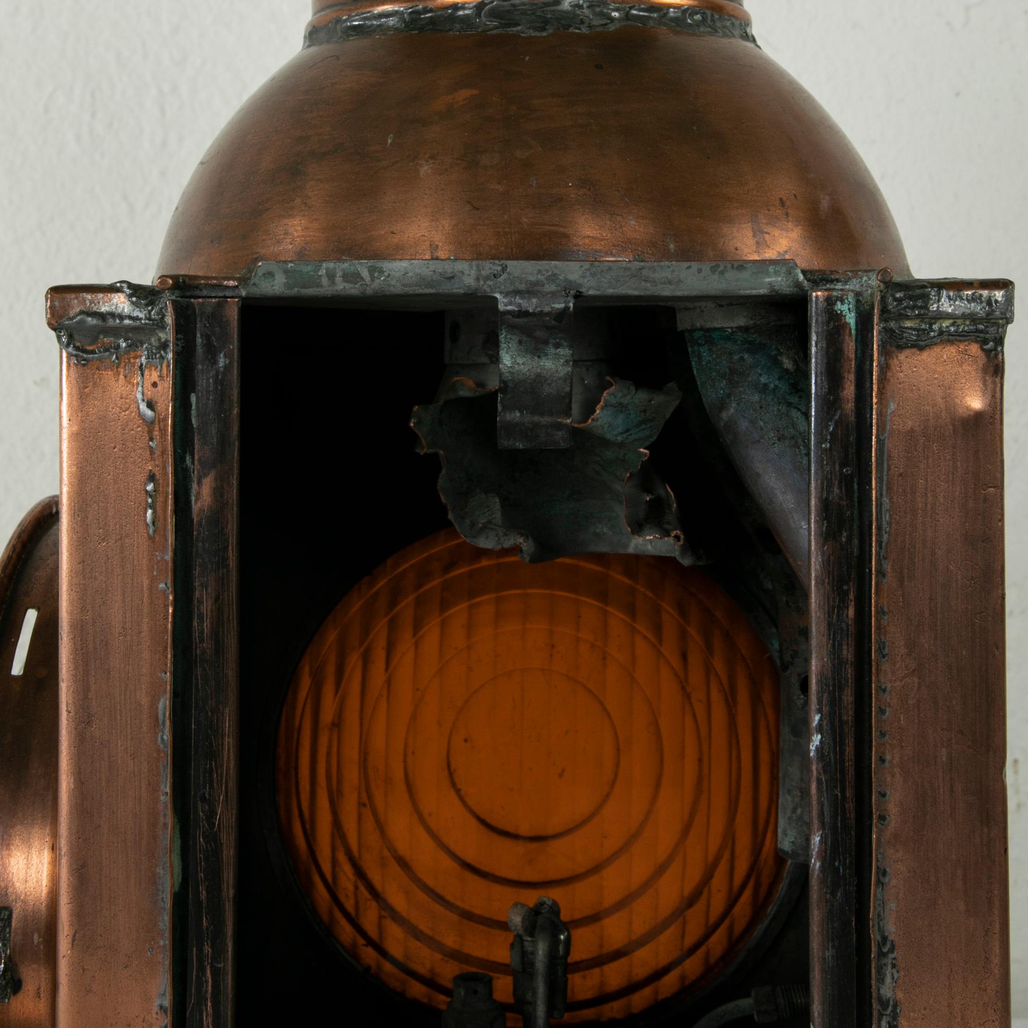 Late 19th Century French Copper Railroad Lantern 5