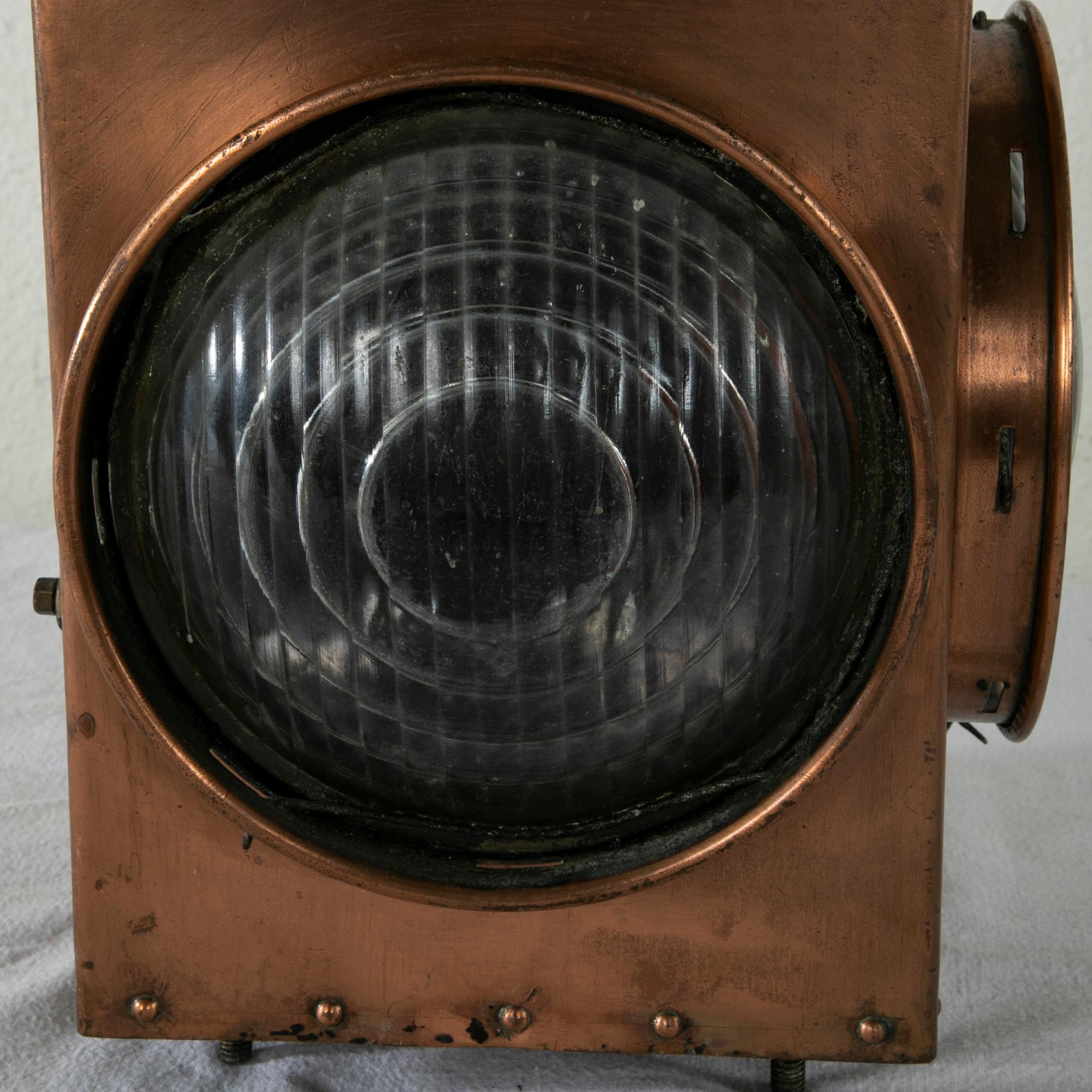 Late 19th Century French Copper Railroad Lantern 1