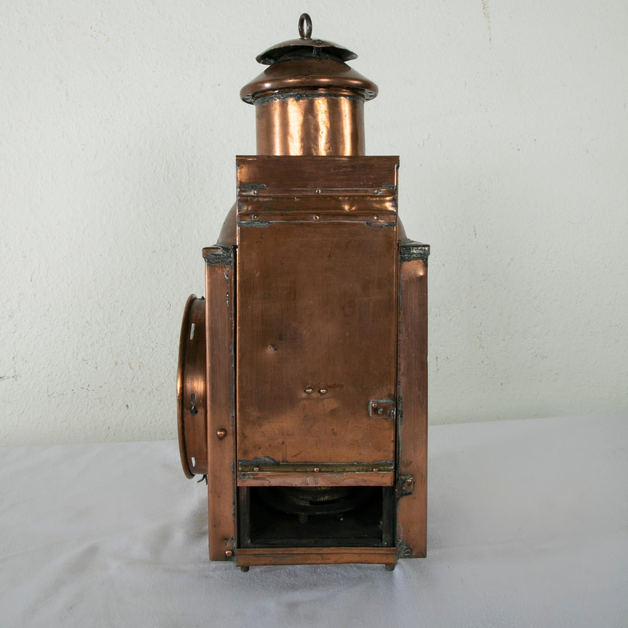 Late 19th Century French Copper Railroad Lantern 2