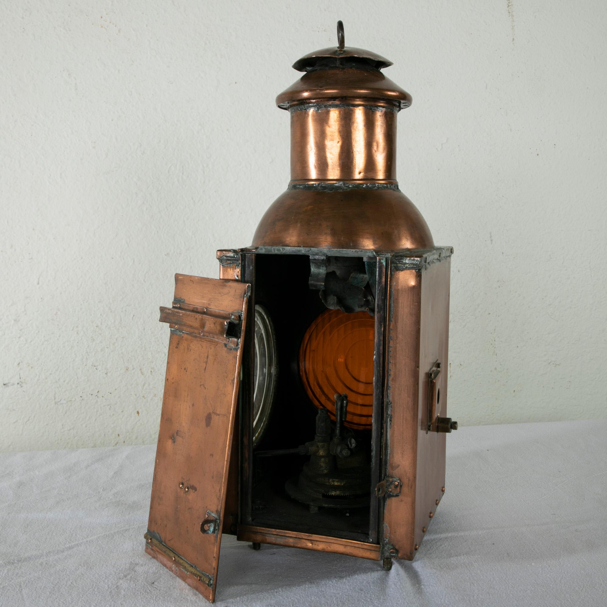 Late 19th Century French Copper Railroad Lantern 3