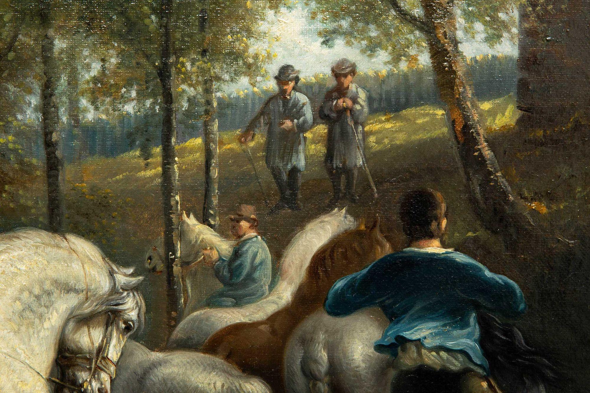 Late 19th Century French Copy of Rosa Bonheur’s “Horse Fair” Painting For Sale 5