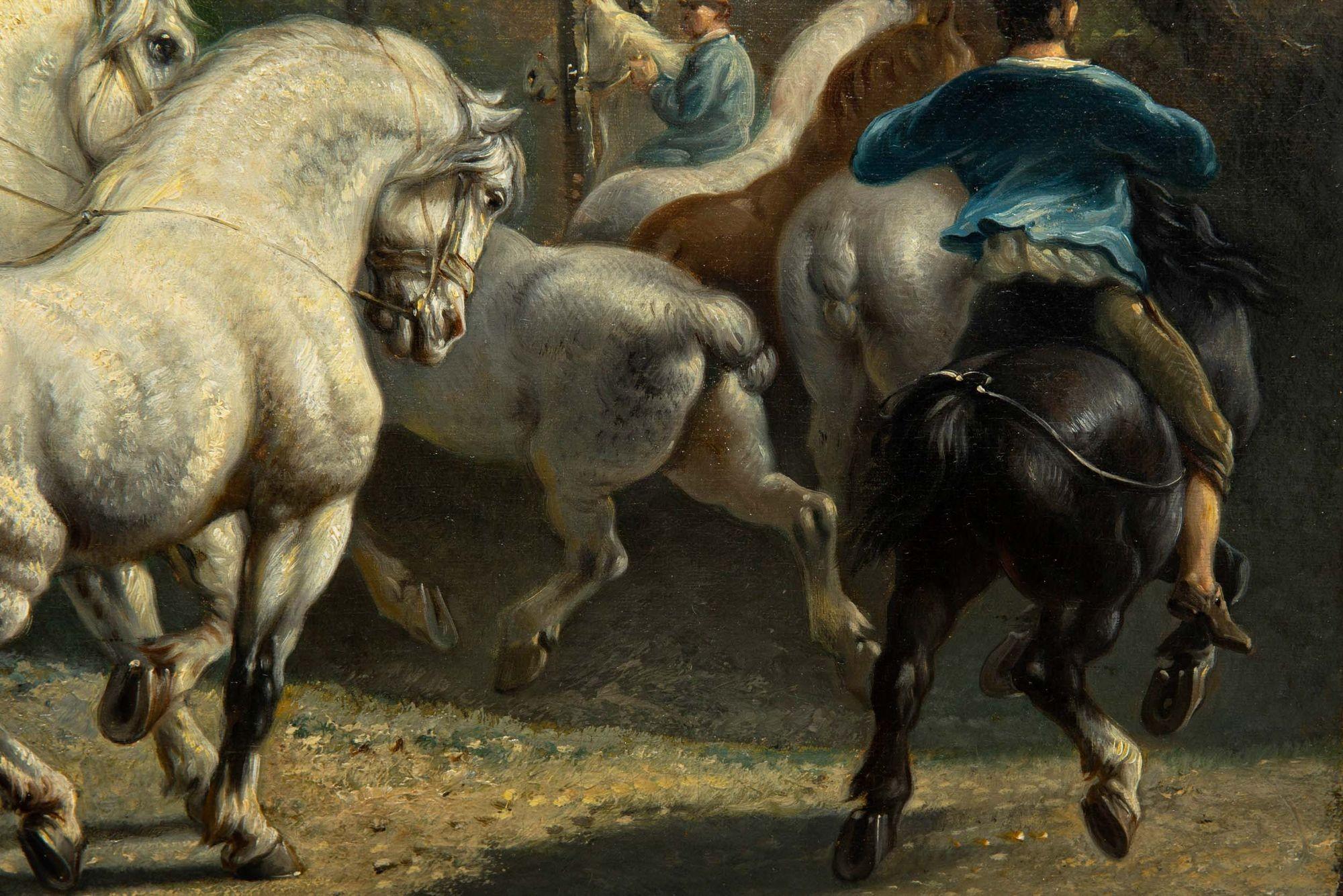 Late 19th Century French Copy of Rosa Bonheur’s “Horse Fair” Painting For Sale 11