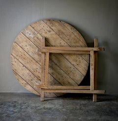 Late 19th Century French Country Folding Champagne Table in Oak