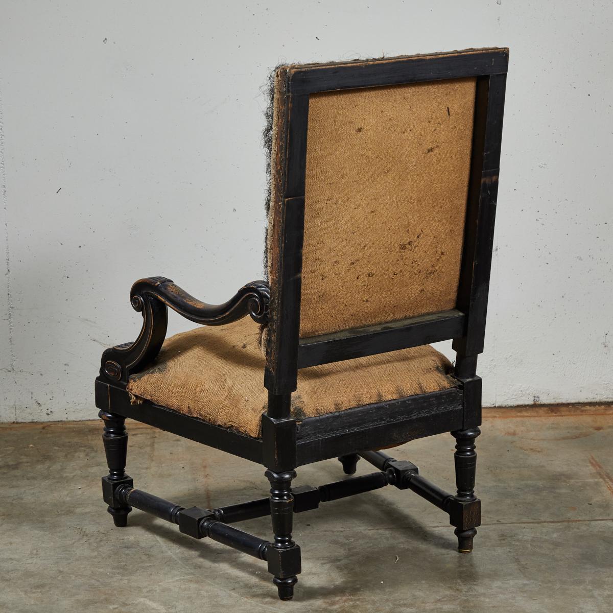 Late 19th Century French Deconstructed Upholstered Armchair 1