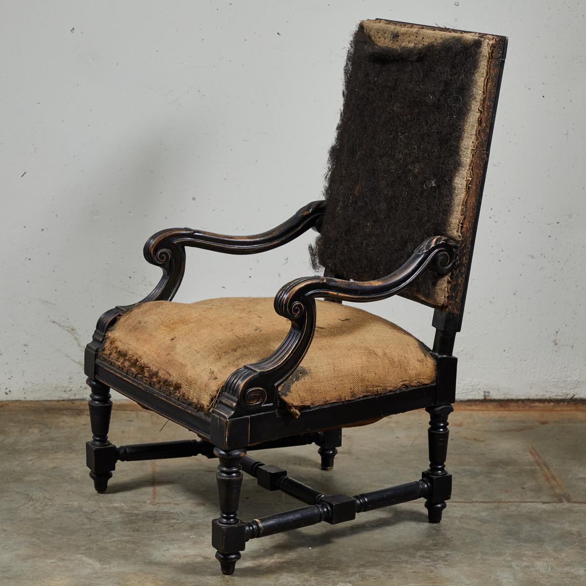 Late 19th Century French Deconstructed Upholstered Armchair 2