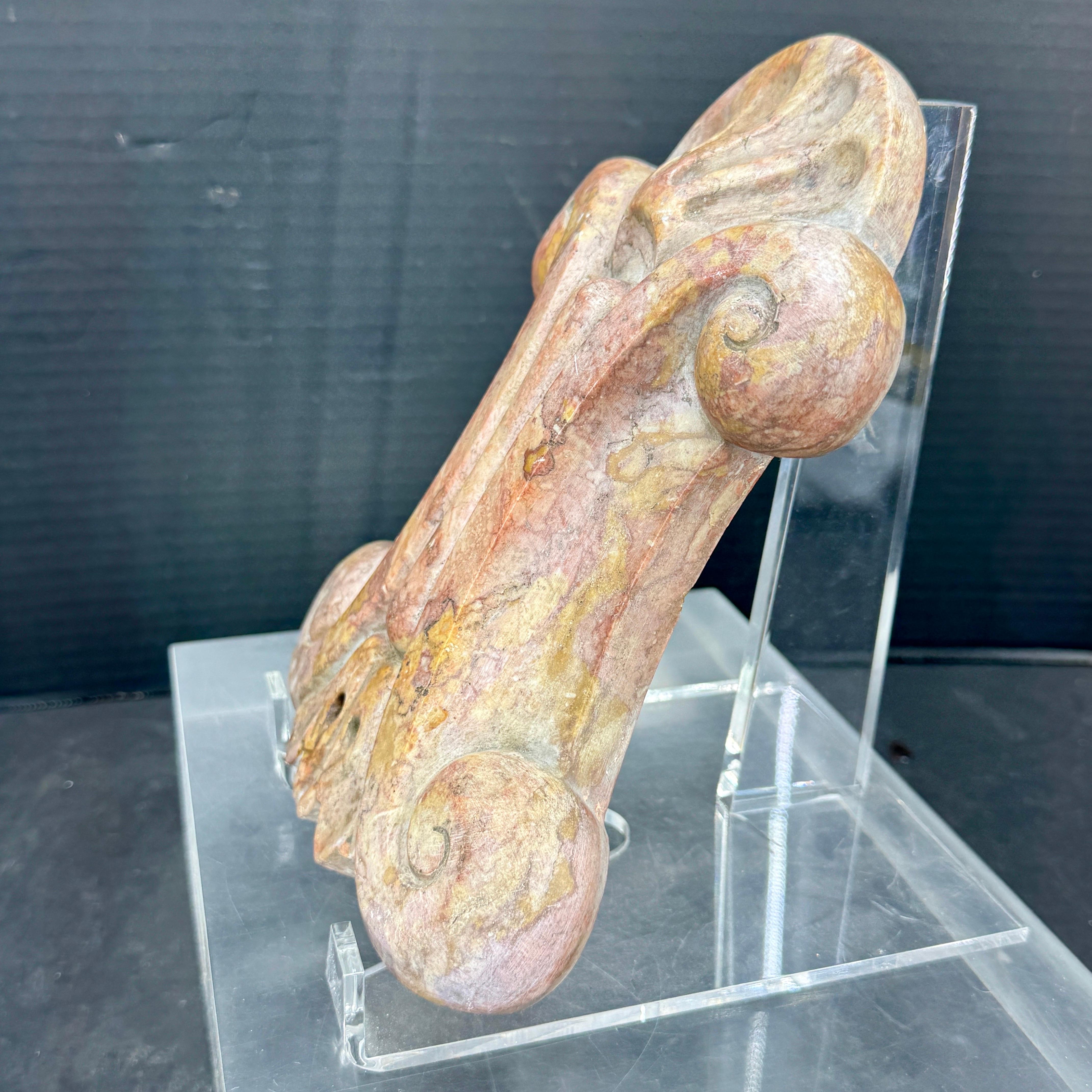 XIXe siècle Late 19th-Century French Decorative Marble Fragment Sculpture en vente