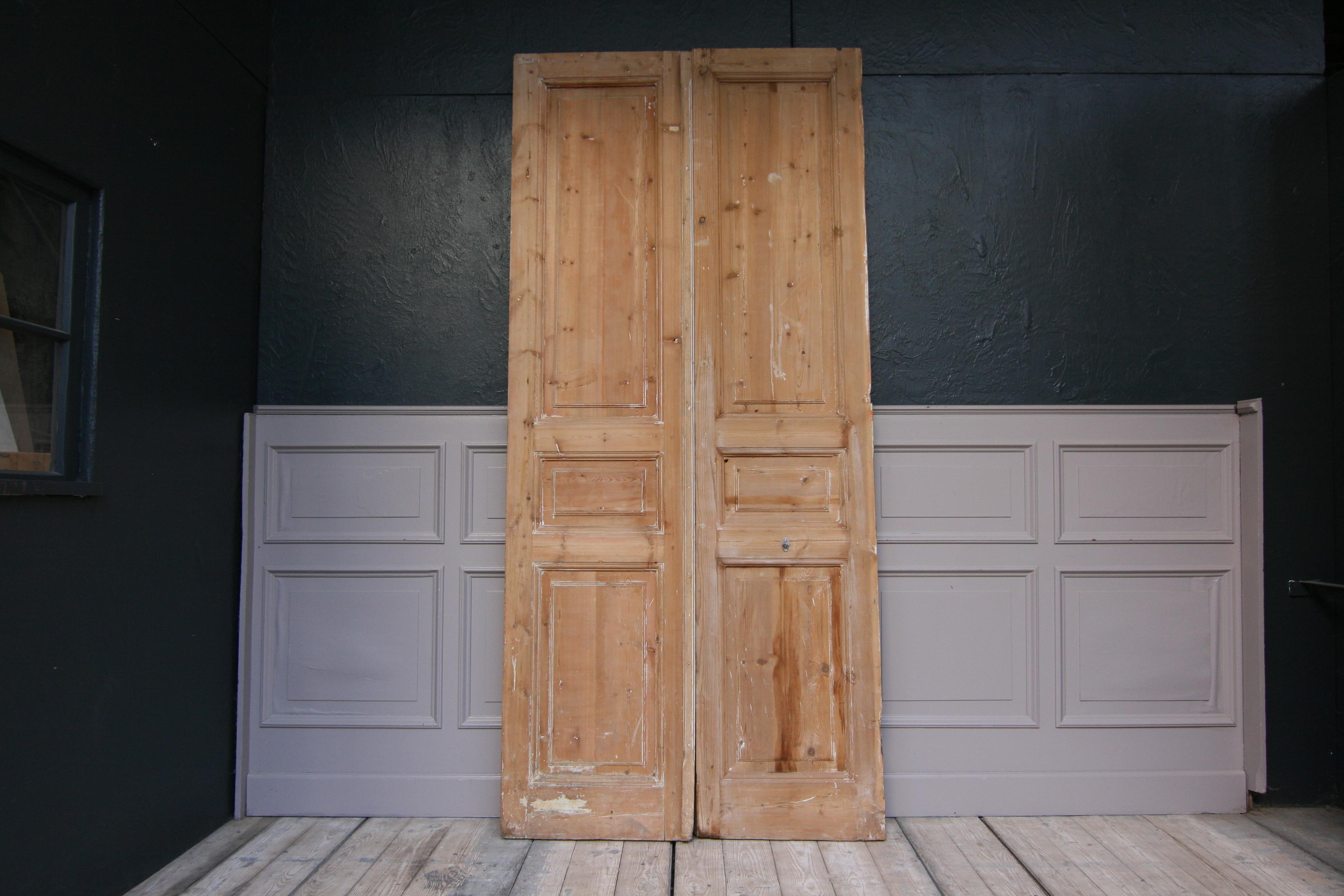 Late 19th Century French Double Door Made of Pine 9