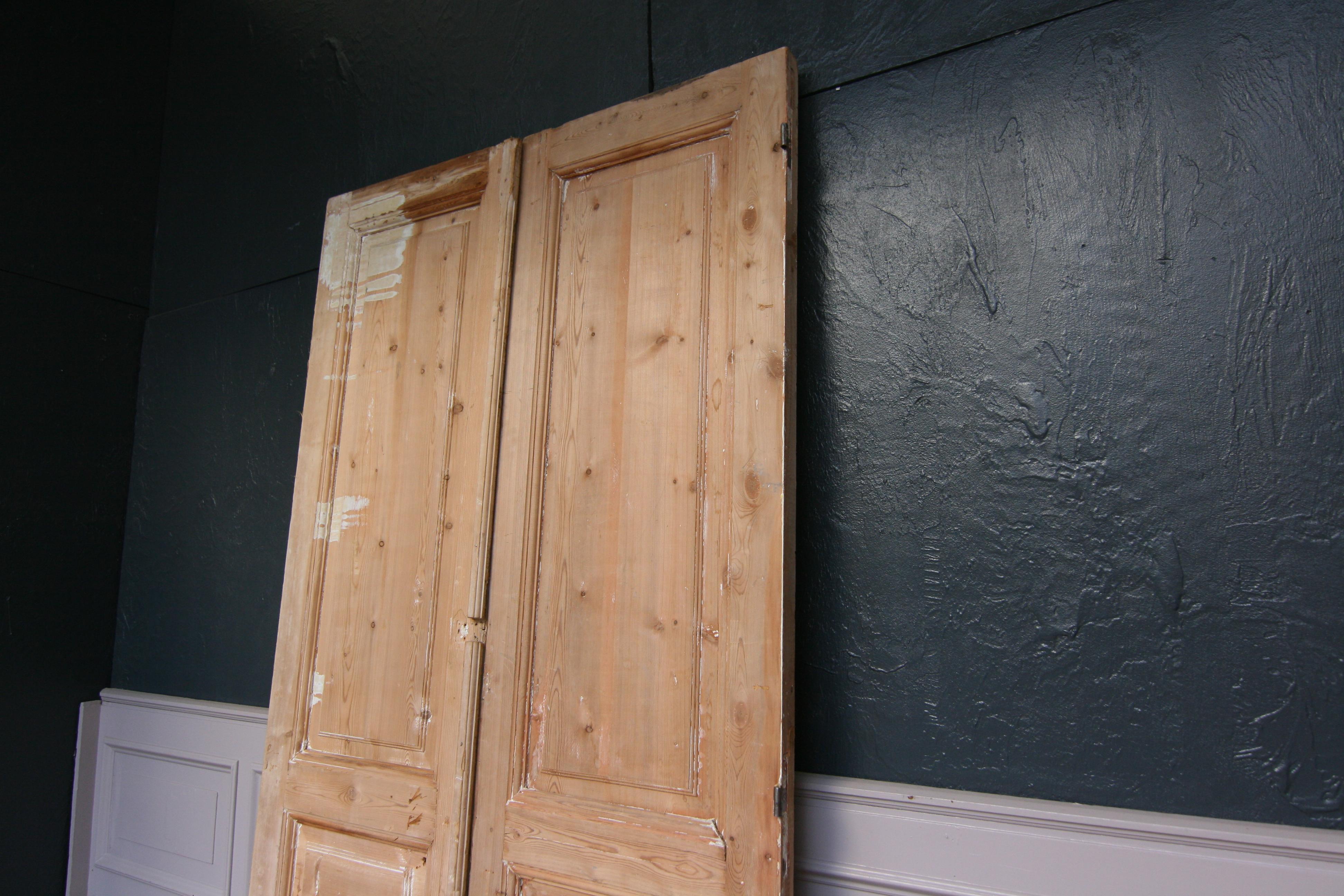 Late 19th Century French Double Door Made of Pine 3