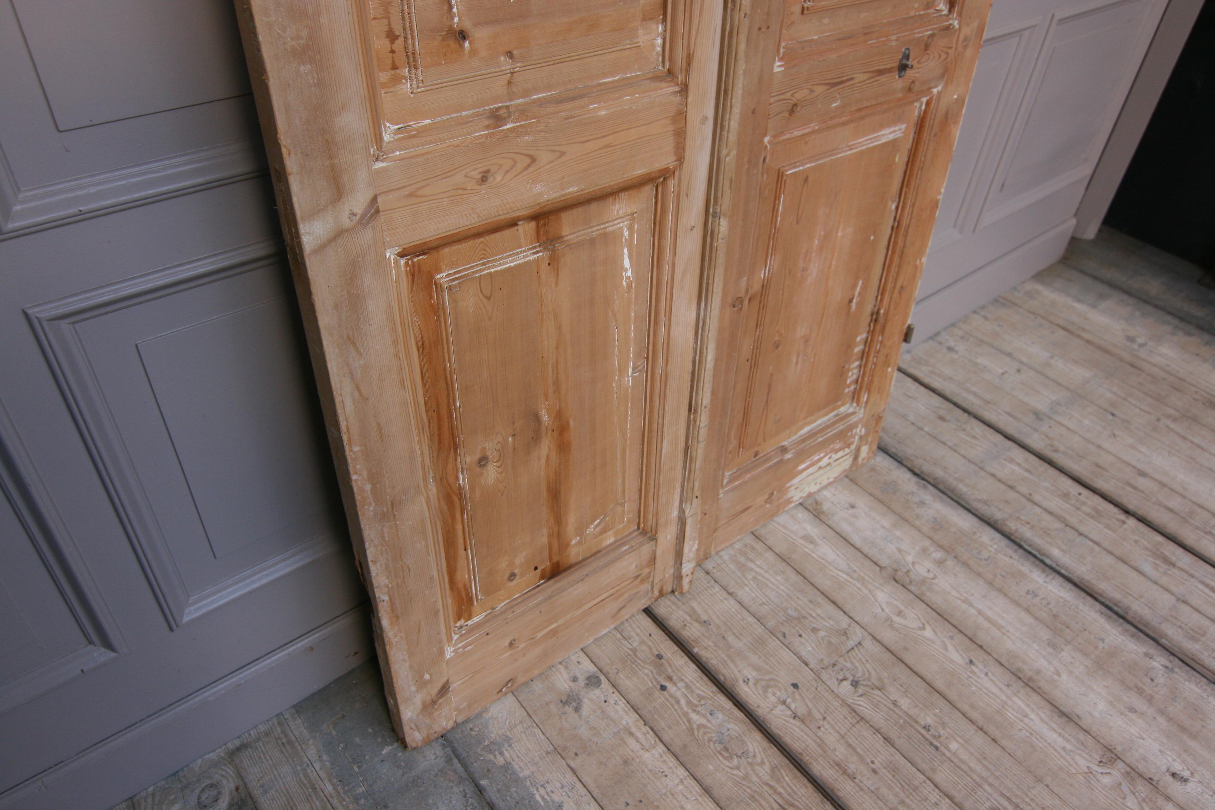 Late 19th Century French Double Door Made of Pine 6