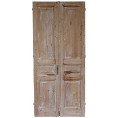 Late 19th Century French Double Door Made of Pine
