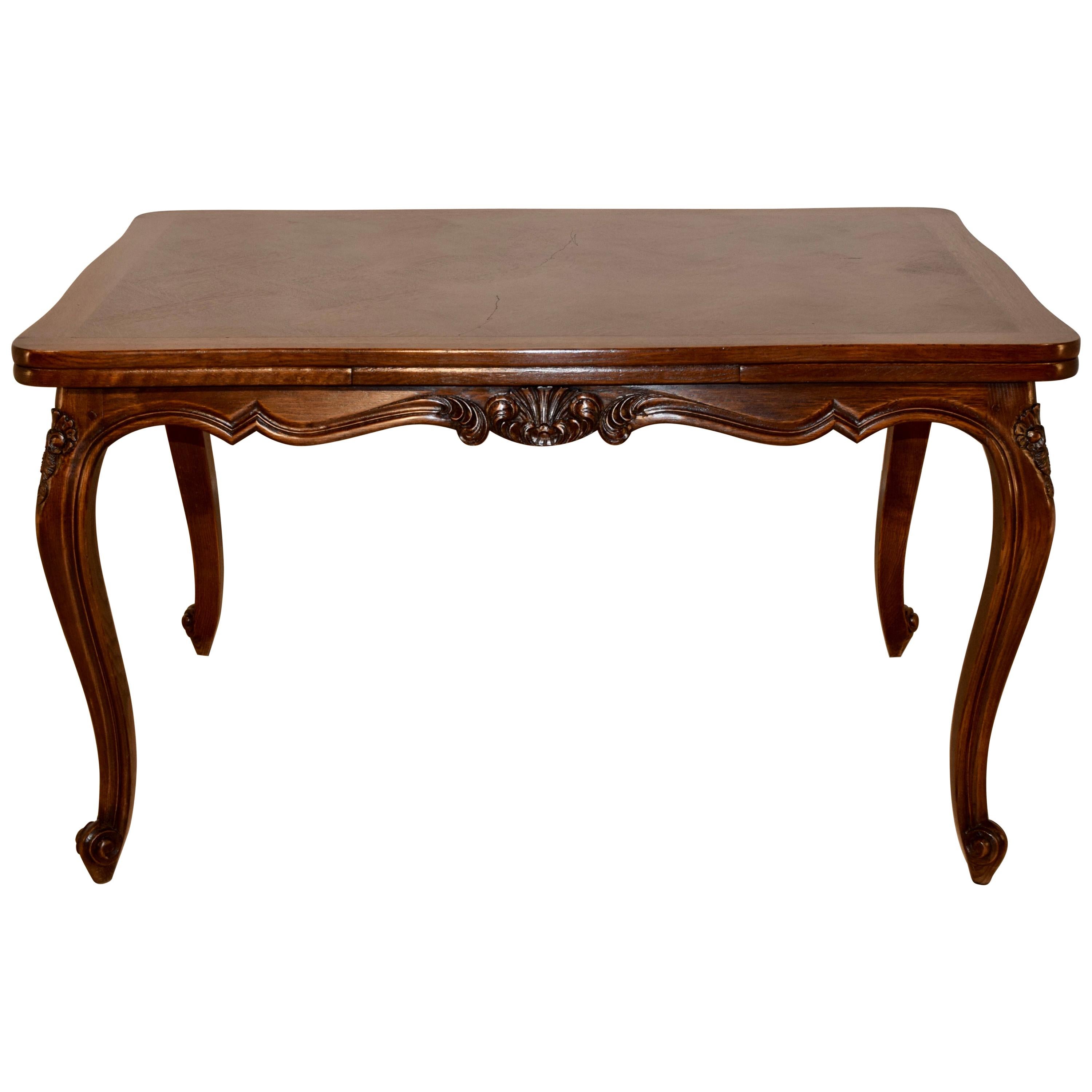 Late 19th Century French Draw Leaf Table
