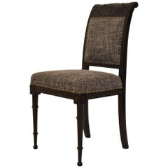 Late 19th Century French Louis Philippe Ebonized Side Chair, circa 1880