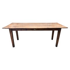 Late 19th Century French Elm Farm Table