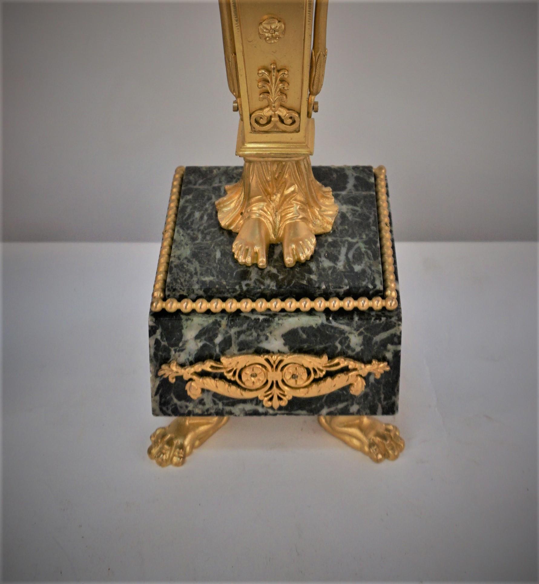 Late 19th Century French Empire Gilt Bronze Candelabra In Good Condition For Sale In Fairfax, VA