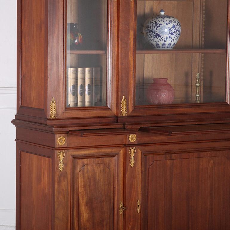 Empire Revival Late 19th Century French Empire Library Bookcase  For Sale