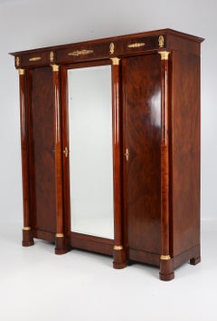 Late 19th Century French Empire Mahogany Bookcase
