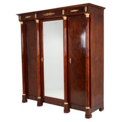 Late 19th Century French Empire Mahogany Bookcase