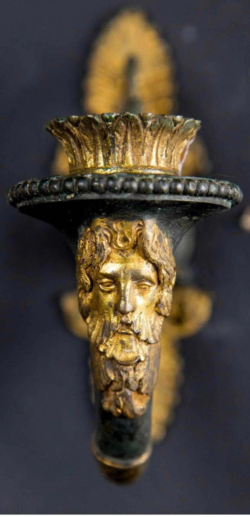 Francese Piccole lampade impero francesi della fine del XIX secolo in vendita