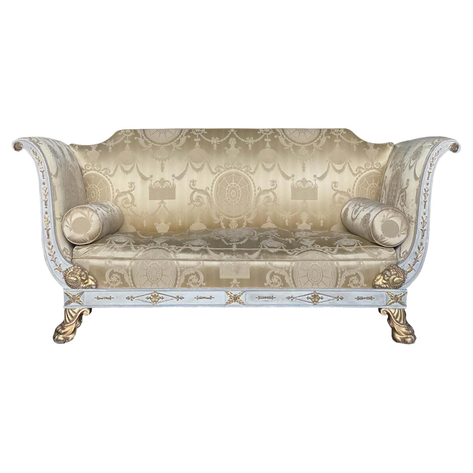 Late 19th Century French Empire Style Sofa For Sale