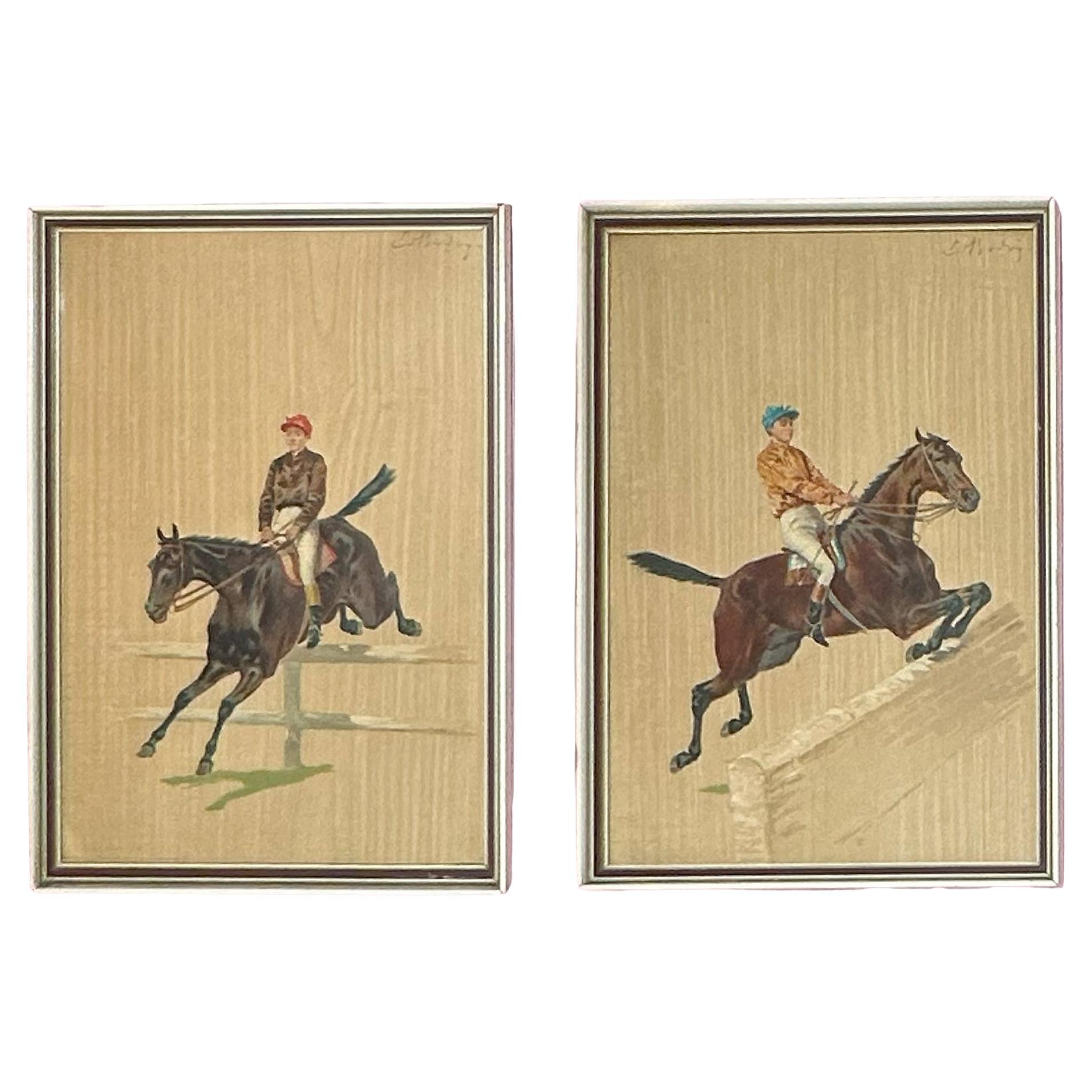Late 19th-Century French Equestrian Prints by Ernest Alexandre Bodoy, A. Legras For Sale
