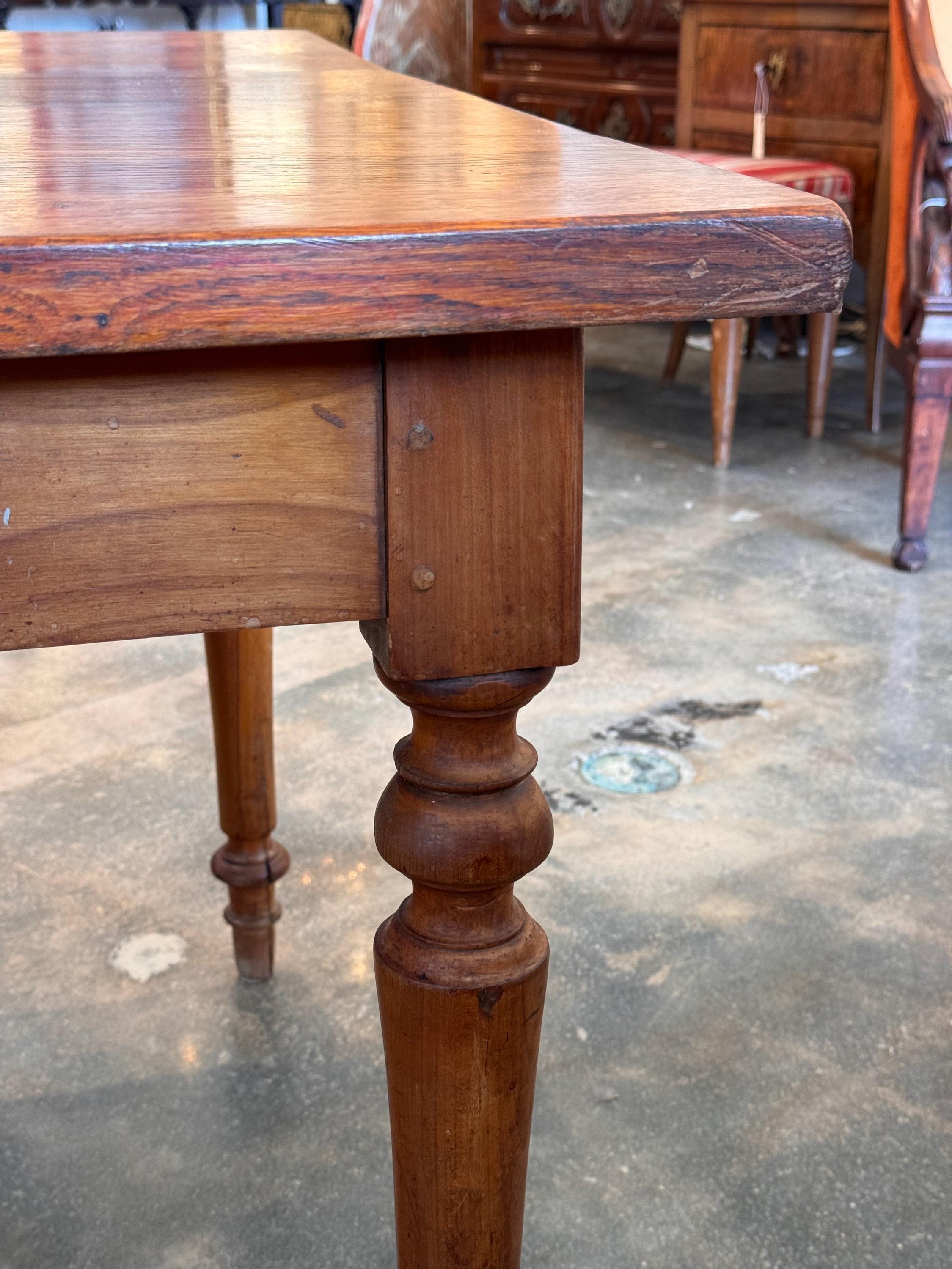 Wood Late 19th Century French Farm Table For Sale