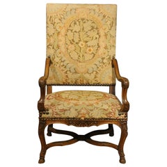 Französischer Fauteuil aus Nussbaum, Ende 19.