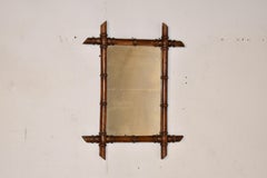Late 19th Century French Faux Bamboo Mirror