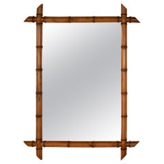 Late 19th Century French Faux Bamboo Mirror