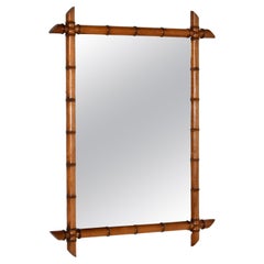 Late 19th Century French Faux Bamboo Mirror
